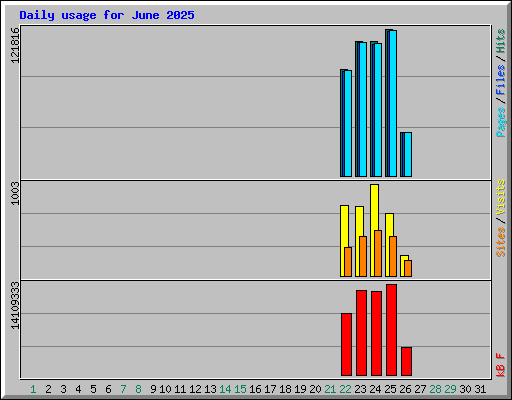 Daily usage for June 2025